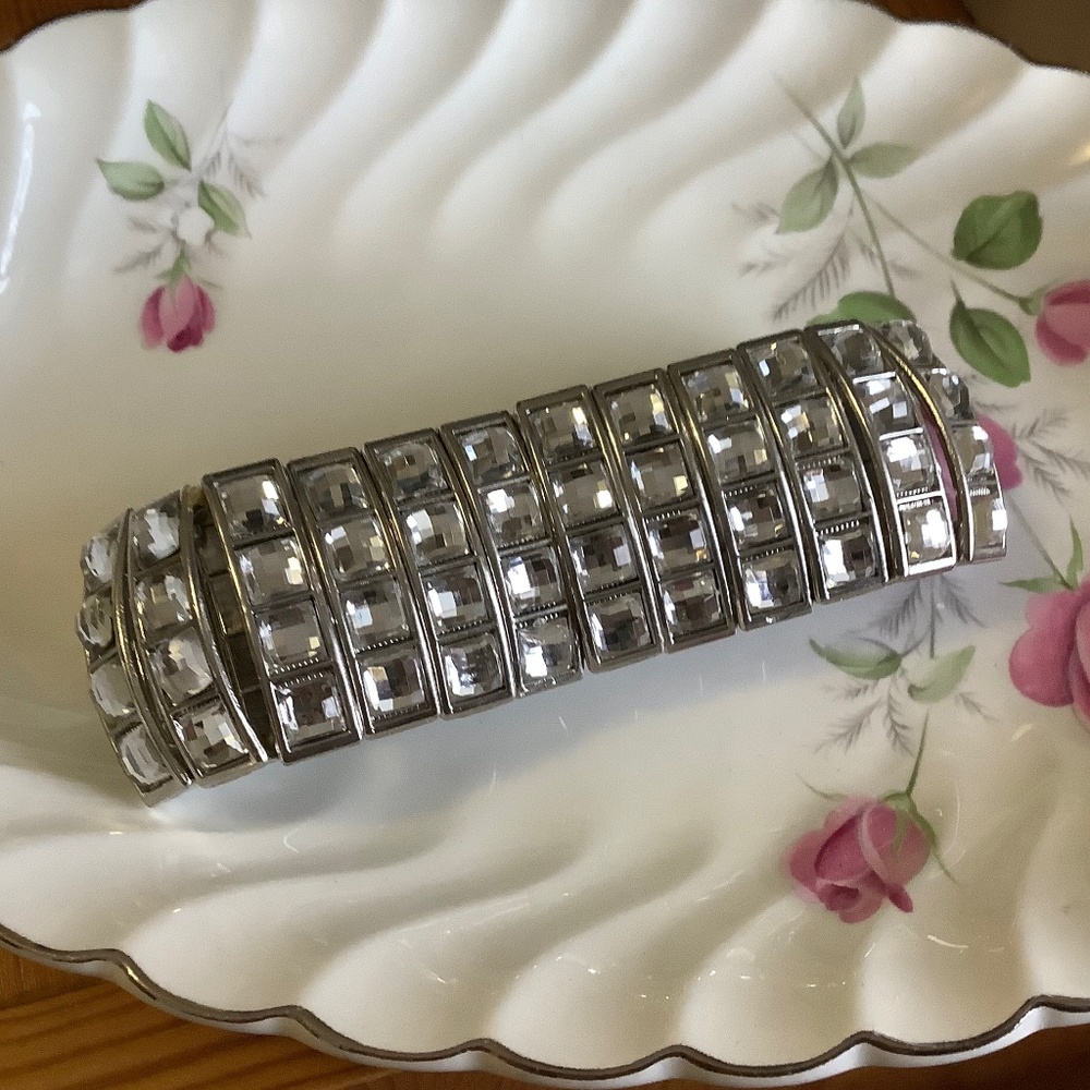 Vintage Bling 90s bracelet clear stones